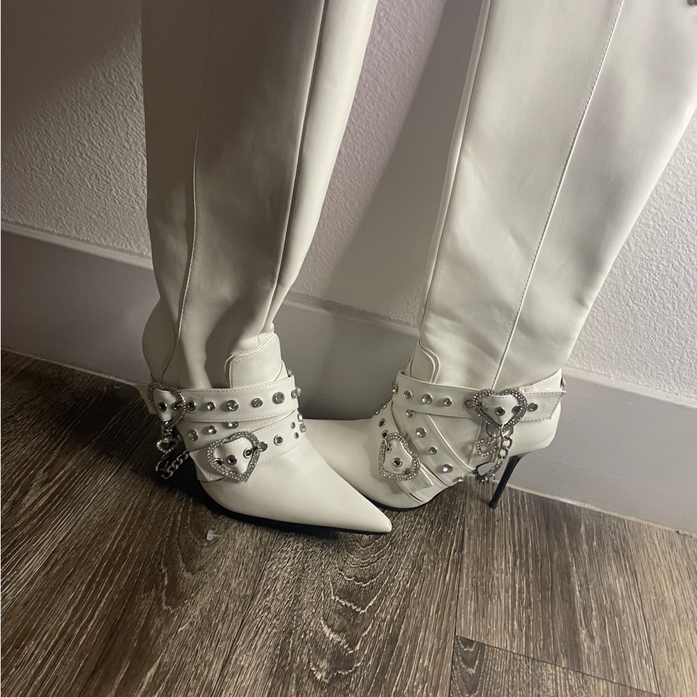 Sugar Thrill Dolls Kill White Boots